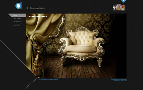 official website for aaddyy interiors to give the brand a web footprint,and a new face to the brand.