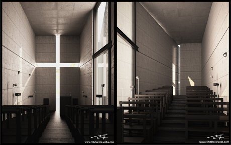 3D visualization for church of light by world famus architect Tadao Ando-this was one of our practice project to take our skills to the next level.